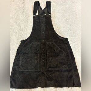 American Eagle Charcoal Corduroy Overalls